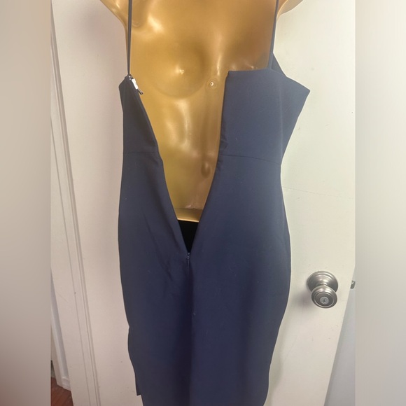 Likely NavyBlue Spaghetti Strap Rayon Poly Blend Side Slits Women’s Dress Size 6 - Picture 5 of 15